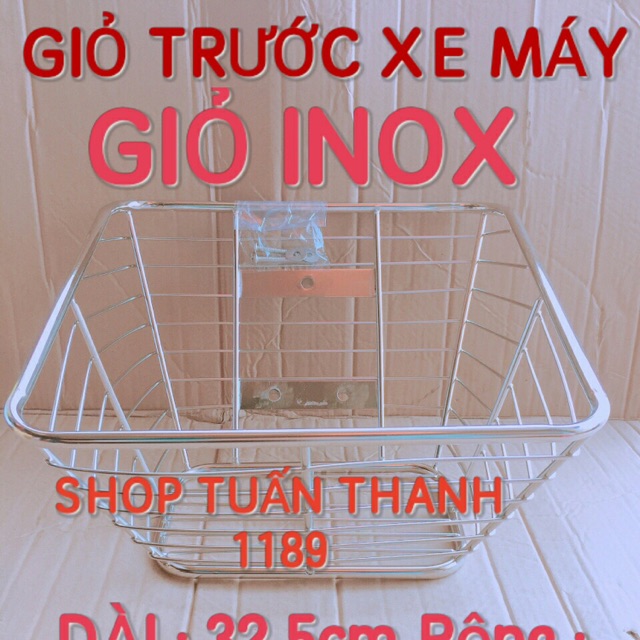 GIỎ TRƯỚC XE WAVE SIRIUS INOX