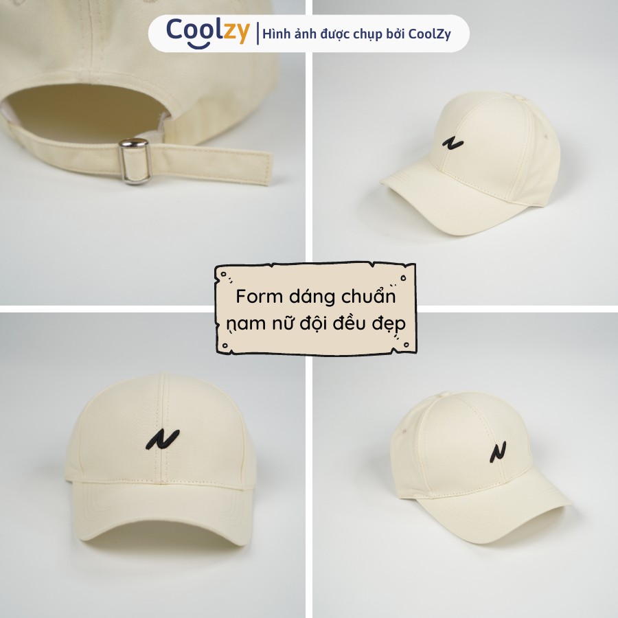 Mũ lưỡi trai ❤️ Nón kết thêu hình chữ N chất kaki cao cấp form unisex nam nữ N23
