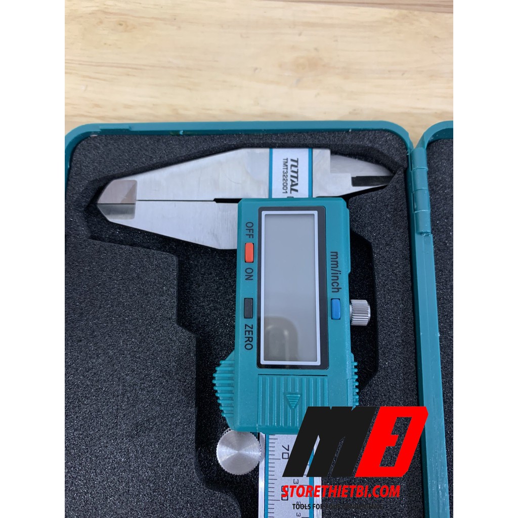 Thước Kẹp Điện Tử Bằng Thép Carbon 200mm Total / TMT322006 / Bảo Quản Hộp Nhựa / Thép Không Gỉ