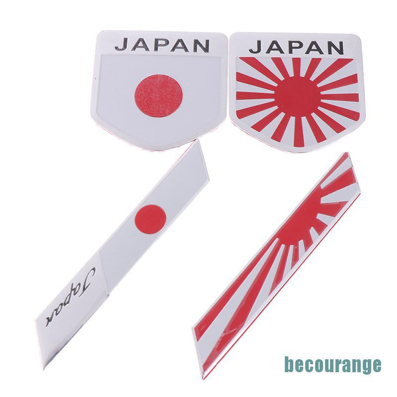 1 Miếng Dán Logo Cờ Nhật Bản Trang Trí Xe Hơi