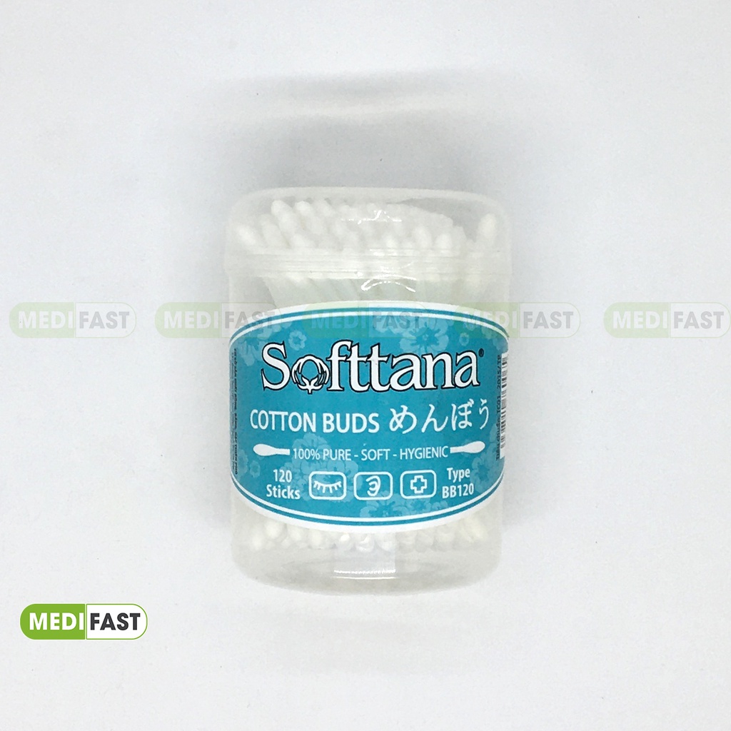 Bông ngoáy tai cho bé SOFTTANA - Tăm bông cho bé, người lớn dùng vệ sinh tai, mũi