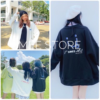 Áo Khoác Nỉ Ngoại cho nam nữ, Áo Nỉ hoodie Oversize in mặt cười Sweater 2 lớp Unisex