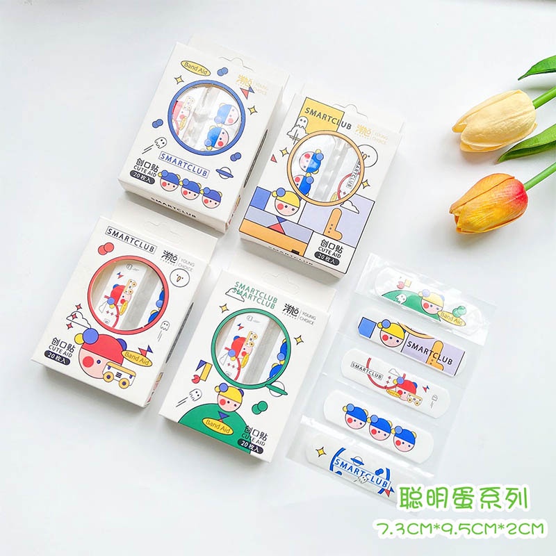 Set 20 Miếng Băng Cá Nhân Chống Thấm Nước Họa Tiết Hoạt Hình ND