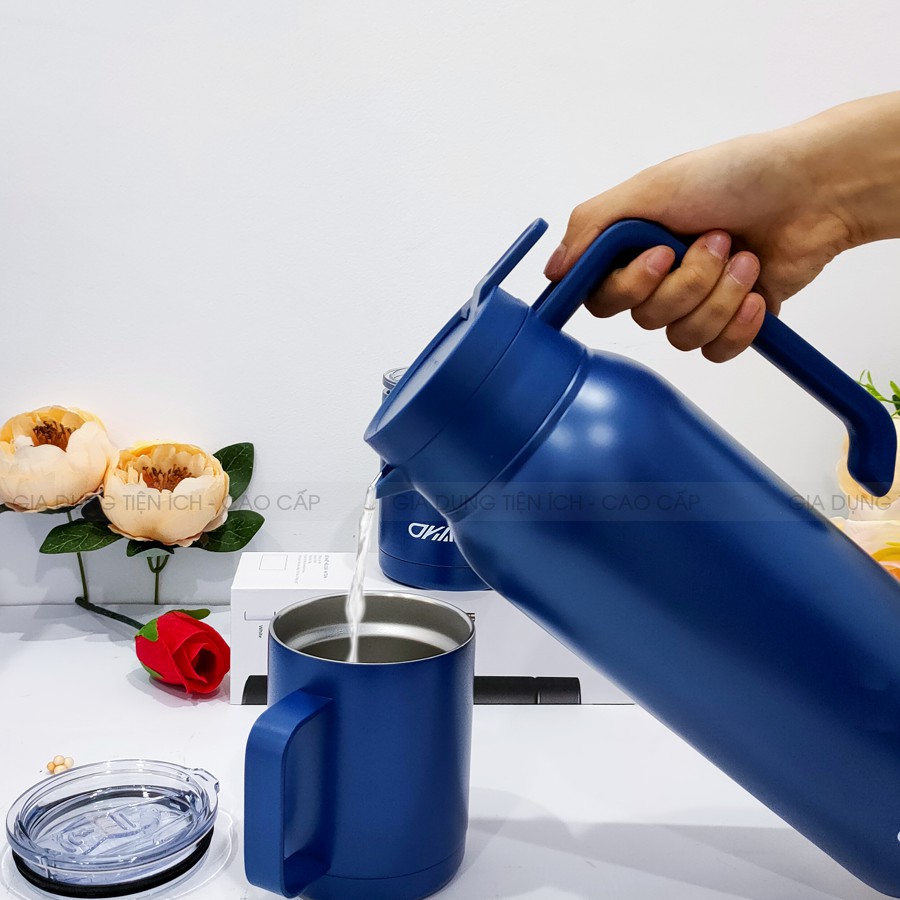 Bình giữ nhiệt INOX 316 OKADI cao cấp dung tích 1400ml, giữ nhiệt lên tới 24 giờ