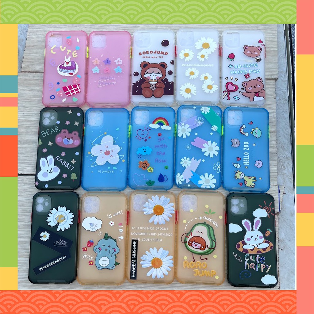 Ốp lưng cute chống sốc nhám OPPO A3s, F9, A5s, A7, A12,A5/A9 2020, A52, A92, A53, A93, A31, Reno 3, Reno 4, Reno 5