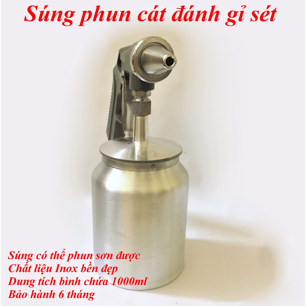 Máy phun cát đánh gỉ sét  Đài Loan - Phun được sơn, siêu bền - Lực phun mạnh - Bảo hành 6 tháng