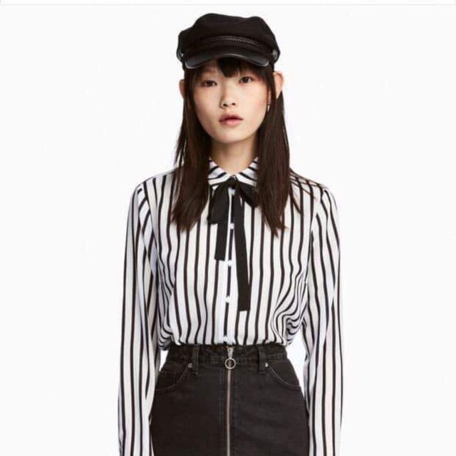 Áo sơ mi HM hoạ tiết sao và ket sọc hàng TQXK sale lẻ size