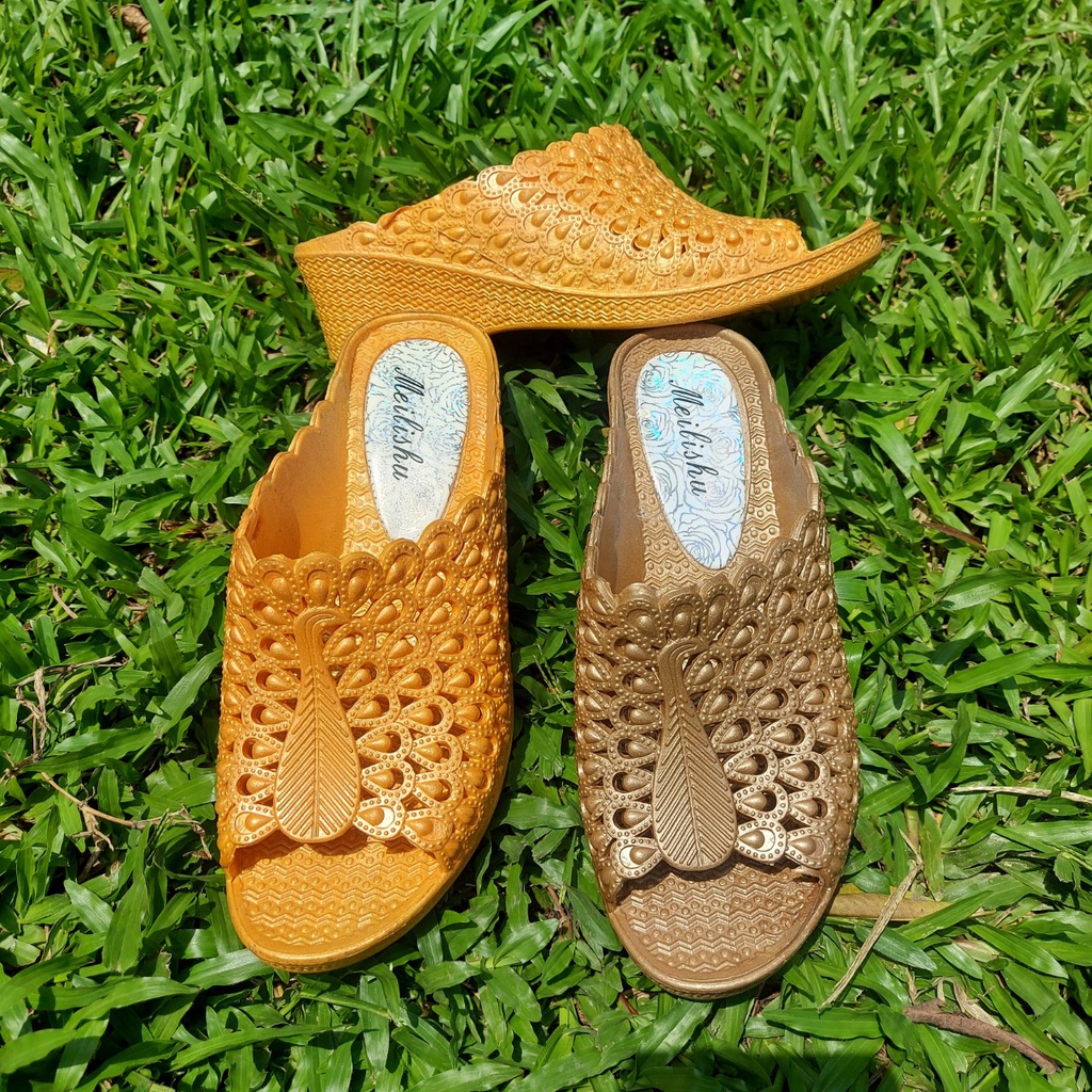 DÉP NHỰA DẺO NỮ ĐI MƯA CAO 4CM