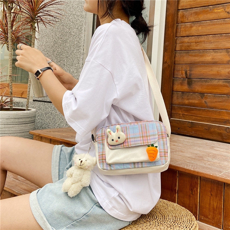 Túi Đeo Vai Vải Canvas Kẻ Sọc Mềm Mại Thời Trang 2021 Cho Nữ | BigBuy360 - bigbuy360.vn