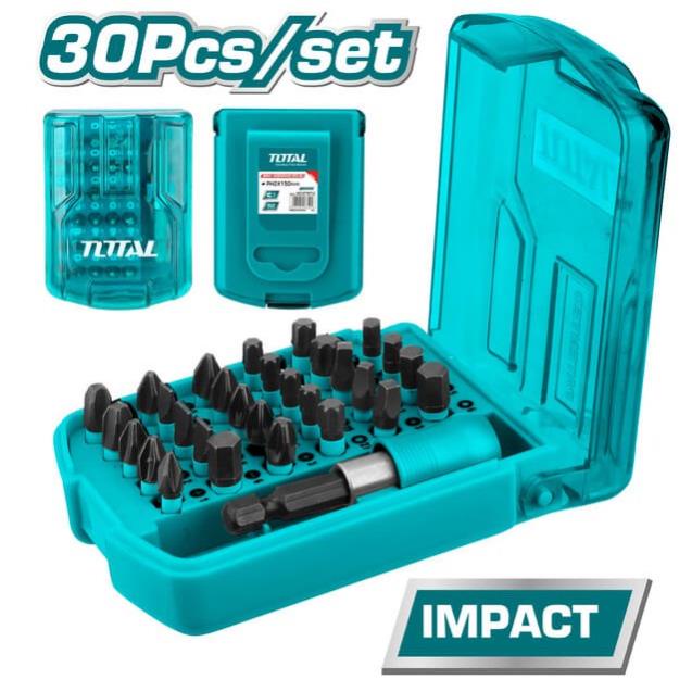 Bộ 30 mũi bắt vít đa năng 25mm Total TACSD18306 Bề mặt có nam châm