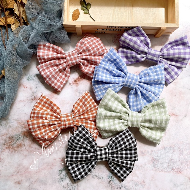 KẸP NƠ TO CARO TIỂU THƯ, PHỤ KIỆN CỘT TÓC ULZZANG