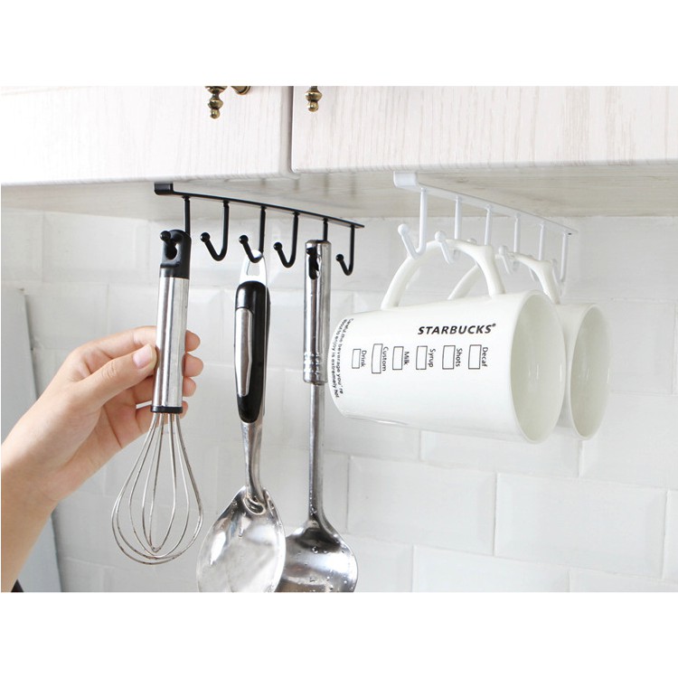 Móc Treo Cài Kệ Tủ Đa Năng - Loại 6 Móc H081