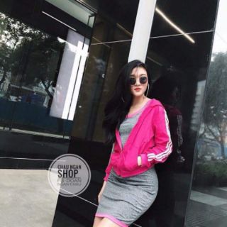 SET ĐẦM BODY KÈM ÁO KHOÁC (kèm clip thật)