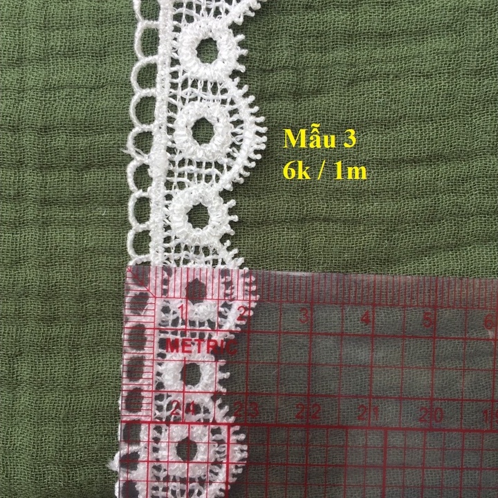 Ren viền trang trí quần áo, ren cotton.