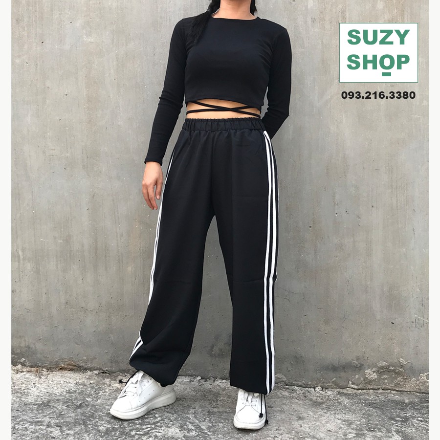 Áo Croptop Tay Dài, Áo Croptop Cột Dây Tôn Dáng Eo Đẹp - Chất Thun Dày Vừa Đảm Bảo Không Lộ Áo Trong | BigBuy360 - bigbuy360.vn