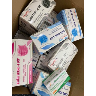 50 cái khẩu trang y tế, khẩu trang 4 lớp kháng khuẩn, chống giọt bắn USA