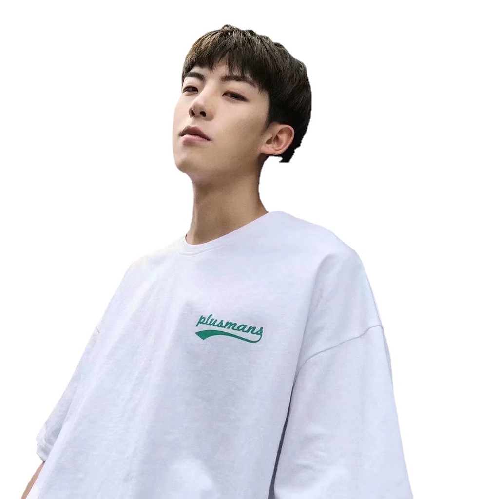 Áo Thun Tay Ngắn Dáng Rộng In Chữ Phong Cách Hip Hop Đường Phố Hàn Quốc Thời Trang Mùa Hè Cho Nam Và Nữ