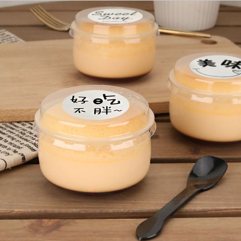 (Set 10) Cup Pudding, Cốc Pudding Béo Lùn Nướng Trực Tiếp