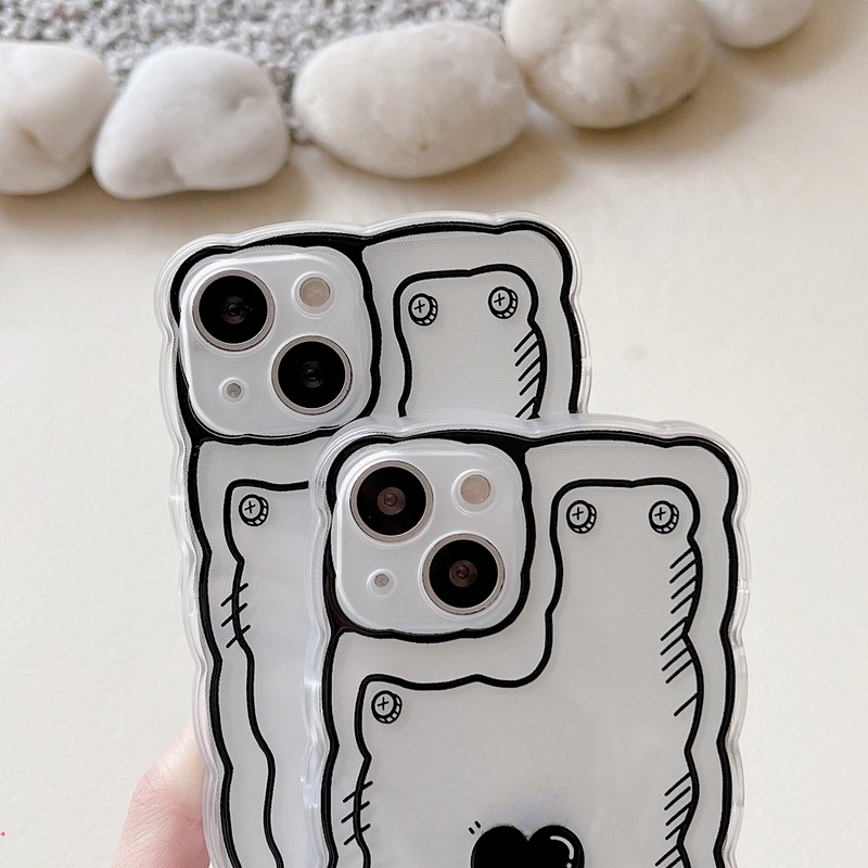 Ốp Điện Thoại TPU Mềm Trong Suốt Chống Sốc In Hình Trái Tim Dễ Thương Cho IPhone 12 11 13 Pro max X XR XS max 8 7 6 Plus