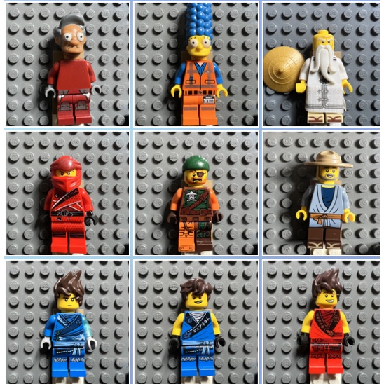 Hình nhân đủ loại , lego chính hãng, hàng trưng bày-ID 007