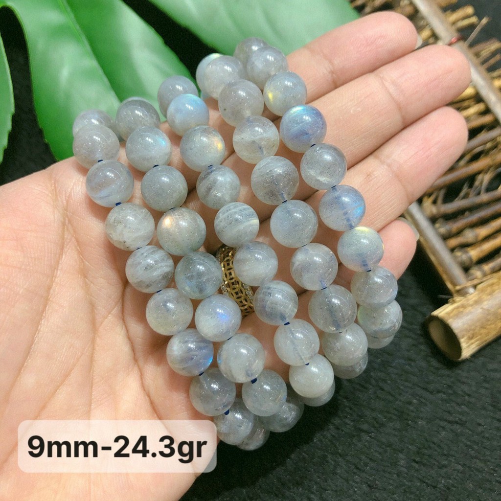 Vòng Tay XàCừ Ánh Xanh Đẹp Lung Linh Size 5-11mm Chuẩn 2A