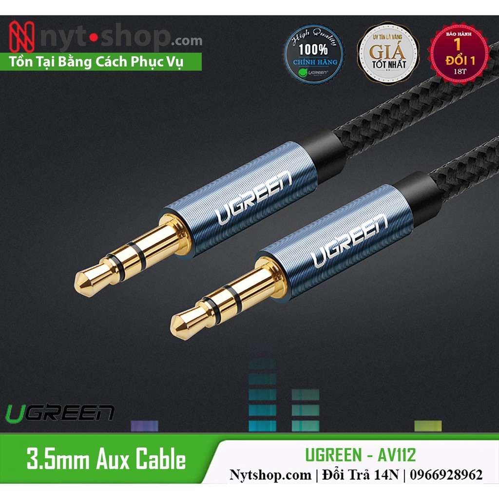 Cáp 3ly Bện Lưới Cao Cấp - Ugreen Av112 Blue