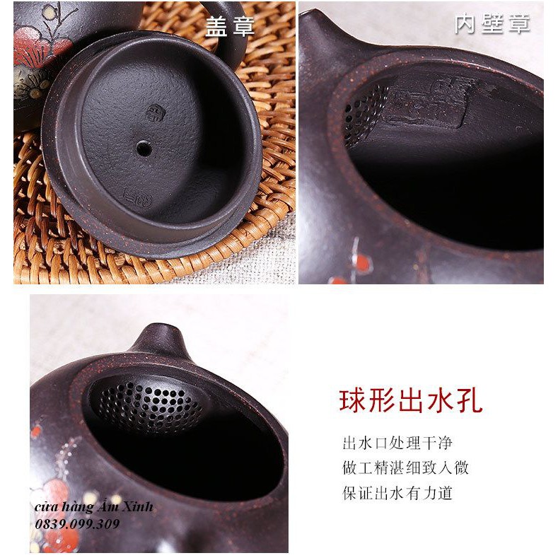 Ấm Tử Sa Nghi Hưng Tây Thi 180 ml (Hắc Kim Sa)
