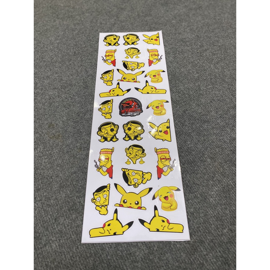 Tem Stick, Logo trang trí dán xe PIKACHU