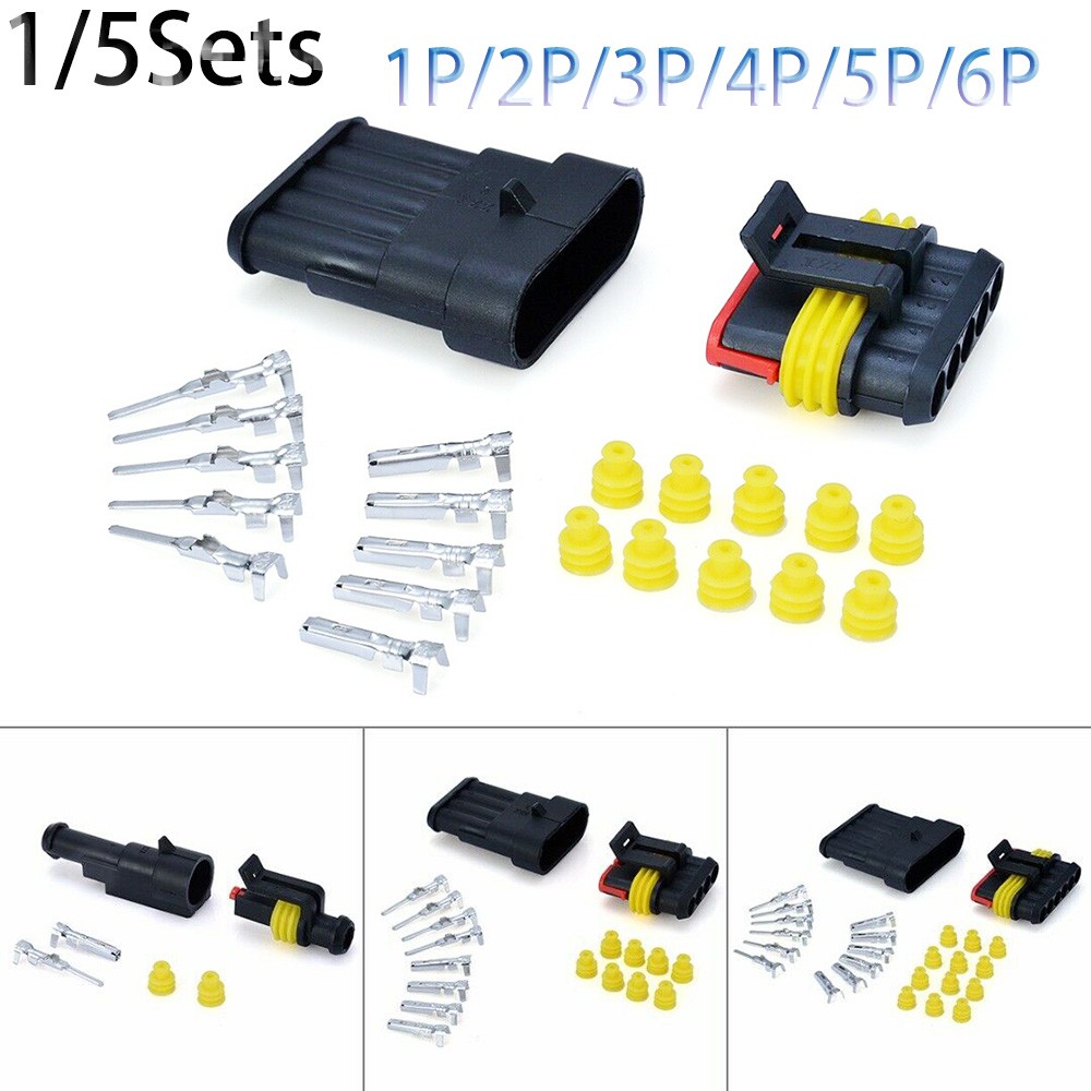 Set 1 / 5 Đầu Nối Dây Điện 1p 2p 3p 4p 5p 6p Dành Cho Ô Tô / Tàu Thuyền