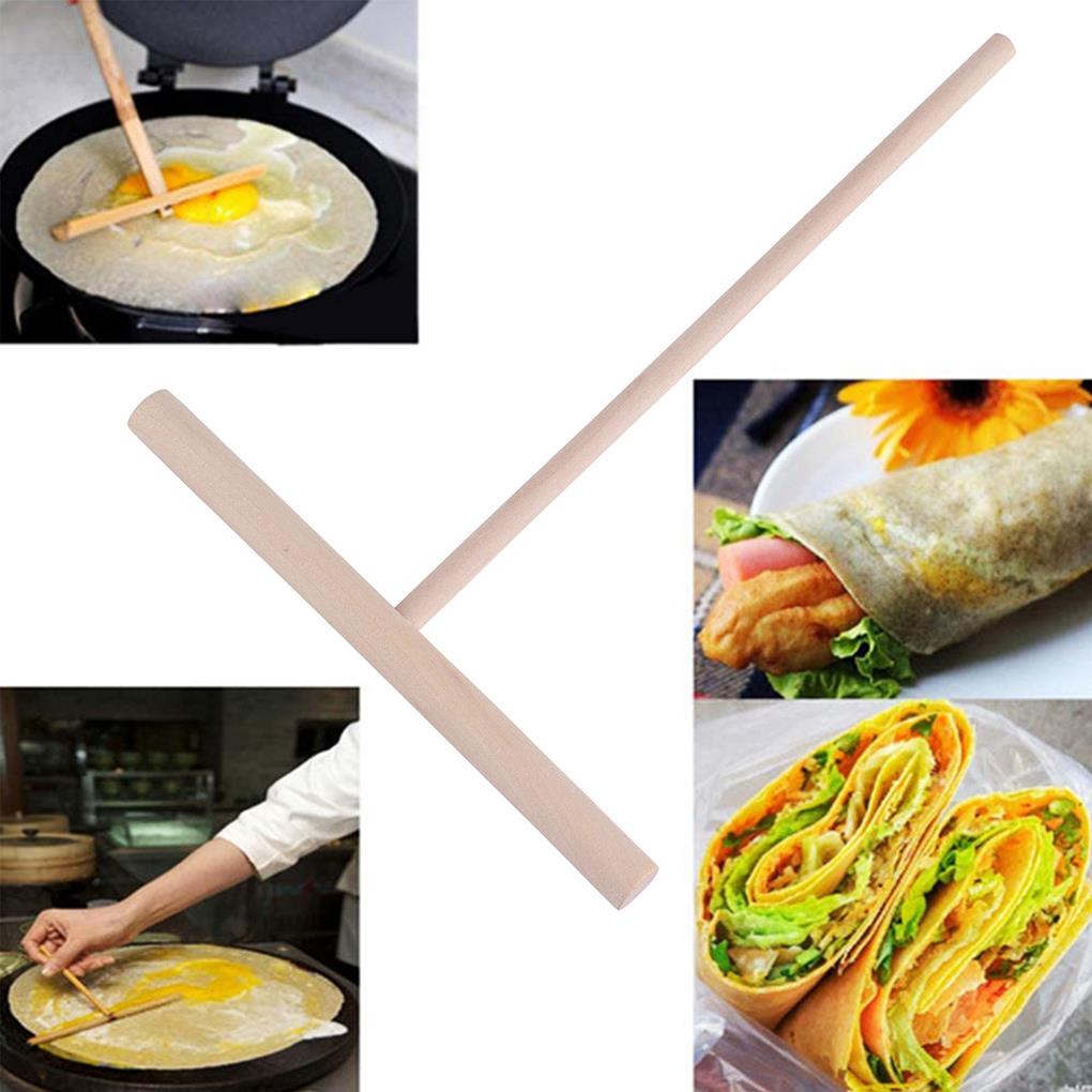Set 3 Dụng Cụ Làm Bánh Crepe Hình Chữ T Bằng Gỗ Không Dính