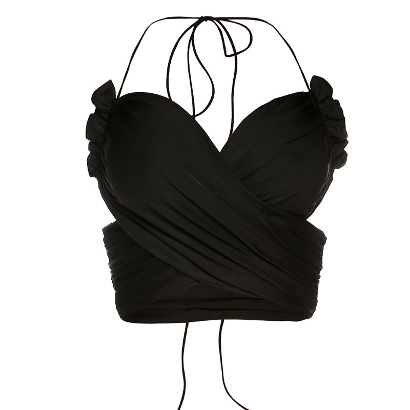 Fashion Women Halter Plain Smallvest Sleeveless Casual Sexy Tube Top | BigBuy360 - bigbuy360.vn