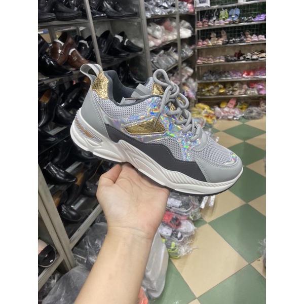 Giày thể thao nam màu ghi, giày sneaker nam