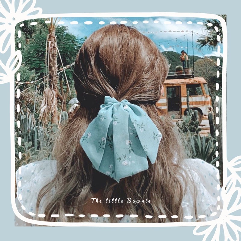 Cột tóc vải nơ đôi Petal Scrunchie