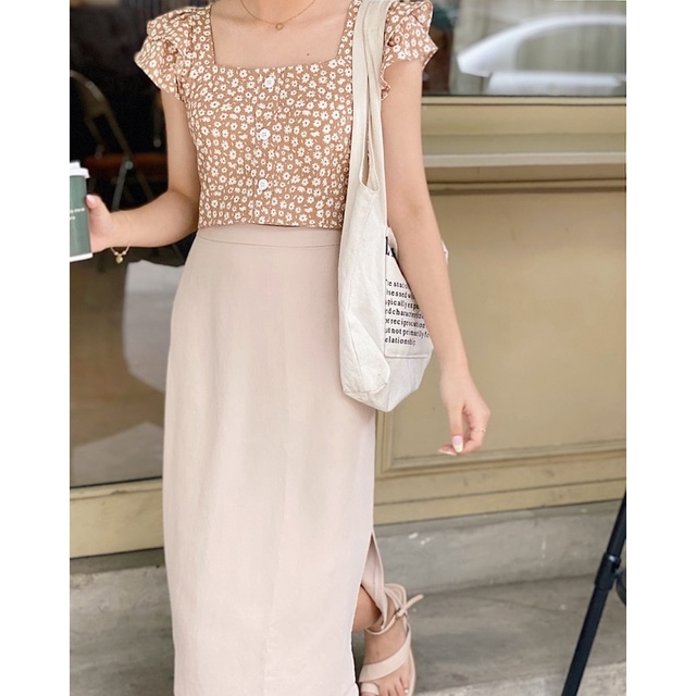 CASON - Áo Croptop Tay Bèo Cindy