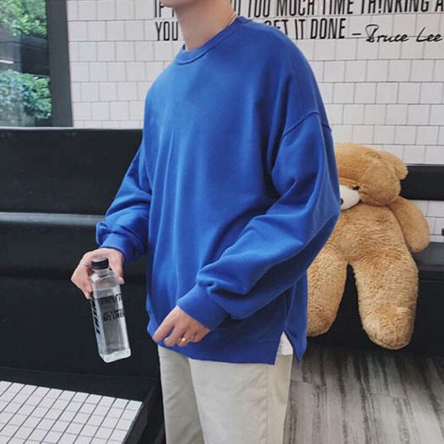 FREESHIP 50K - ÁO SWEATER NỈ TRƠN XẺ TÀ UNISEX NAM NỮ, KÈM ẢNH THẬT