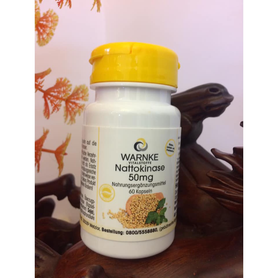 Nattokinase Warnke.  60 Viên. Hàng  Đức.VIÊN UỐNG CHỐNG ĐỘT QUỴ , PHÒNG NGỪA TAI BIẾN