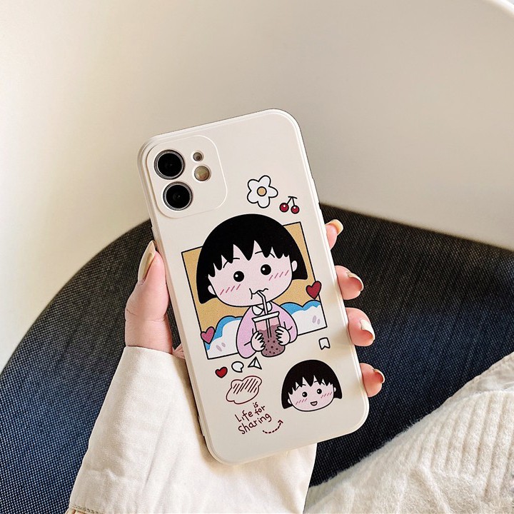 Ốp lưng IPhone vuông cạnh Shin - Maruko BVC 6/6s/6splus/7/7plus/8/8plus/x//xs/11/12/13/14/pro/max/plus/promax BVC310
