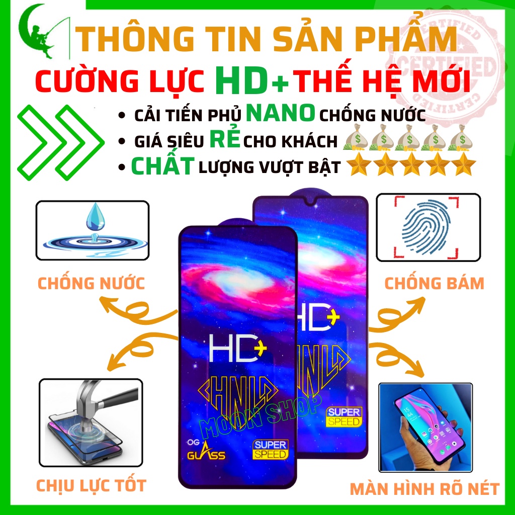 Kính Cường Lực Oppo Reno 6 5G/ Reno 6Z/ Reno 5 5G/ Reno 4/ Reno 3 Pro/ Reno 2F/ Reno 2/ Reno - Full màn hình - Sáng HD+