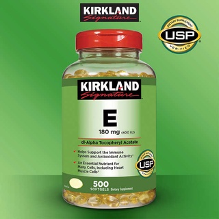 Vitamin E 400IU Kirkland hộp 500 viên Hàng Mỹ hạn dùng 2025