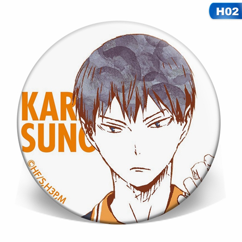 1 huy hiệu tròn họa tiết hoạt hình Haikyuu