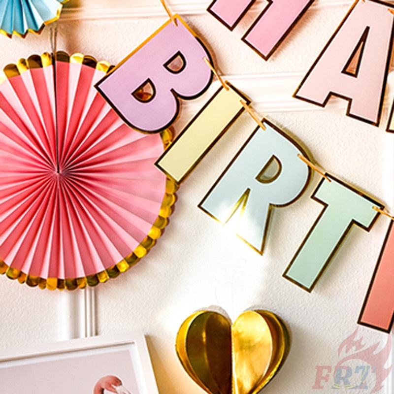 Băng rôn treo trang trí tiệc sinh nhật hình chữ Happy Birthday