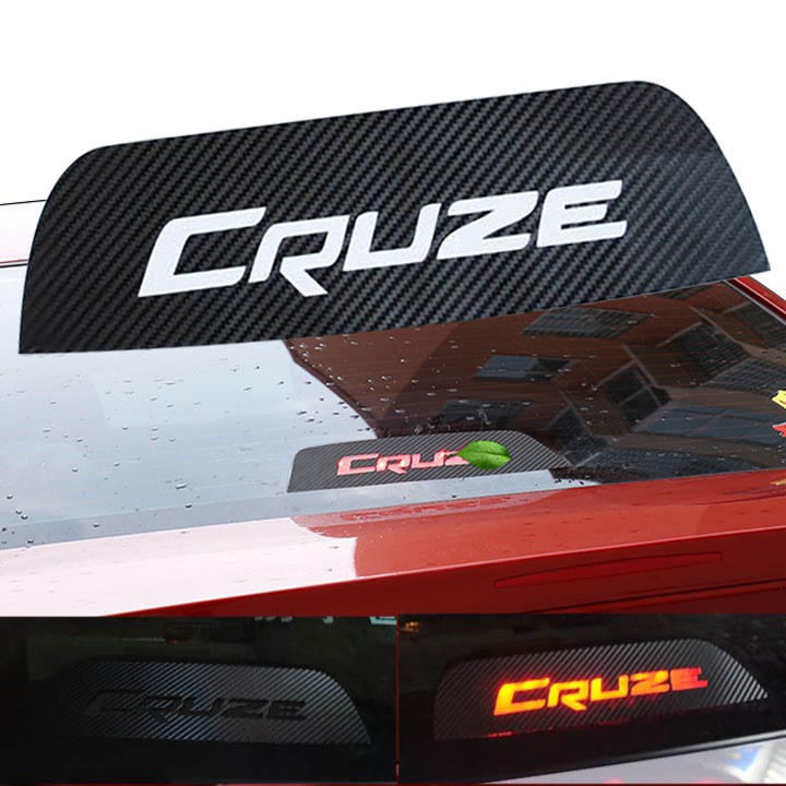 Decal Carbon Dán Trang Trí Đèn Phanh Kính Sau Xe Ô Tô Chevrolet Cruze