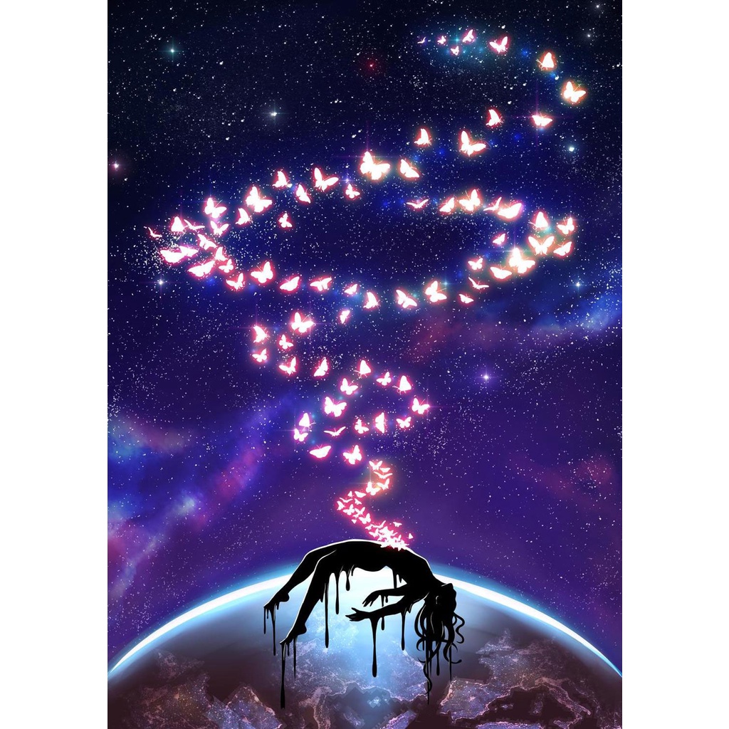 Bộ tranh đính đá 5d họa tiết phong cảnh độc đáo diy 30x40