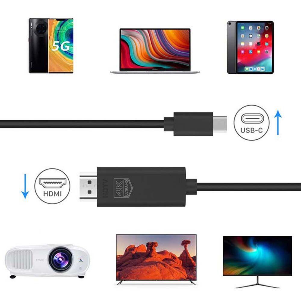 Cáp chuyển đổi HD USB C sang HDMI 4K USB C sang HDMI USB 3.1/ HDMI 30hz cho máy tính