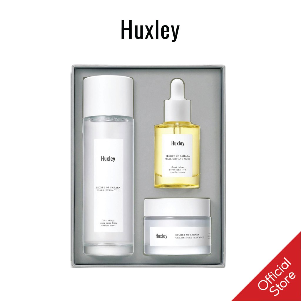 Bộ Sản Phẩm Dưỡng Ẩm Chống Lão Hóa Huxley Extra Moisture Trio Set