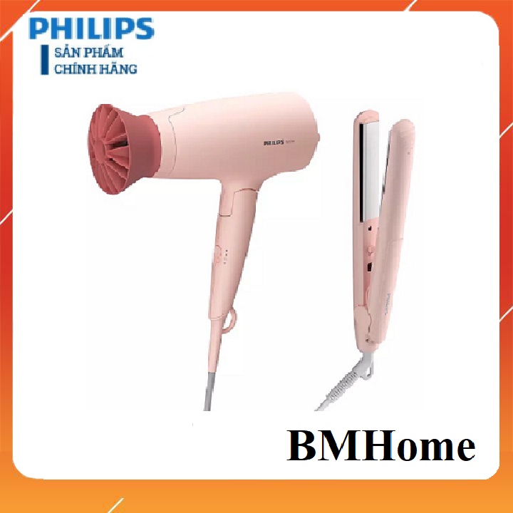 Bộ máy sấy và máy ép tạo kiểu tóc Philips BHP398  – Hàng phân phối chính hãng