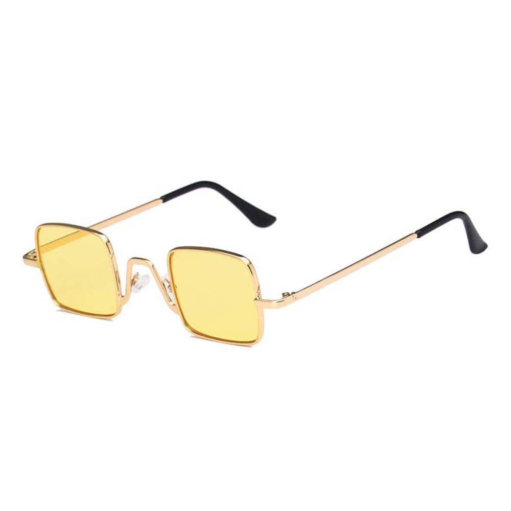 Kính Mát Gọng Vuông Kim Loại Màu Đen / Xám Dành Cho Bé Trai Gái