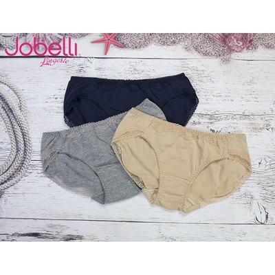 Quần lót nữ cotton trơn viền ren Jobelli [Combo 3] - 1362