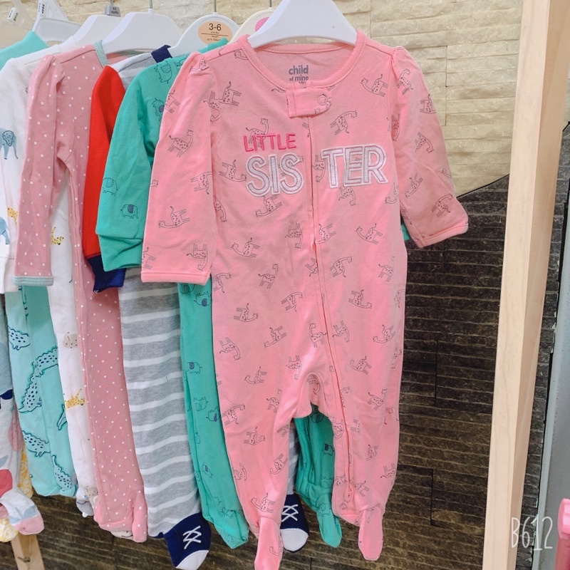 Body sleepsuit cotton dành cho bé từ 3 tháng đến 6 tháng