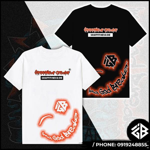 [Mã INCU20 giảm 20K đơn 150K] Áo Thun Đường Phố Mặt Cười iMA God Breaker (iGB Graffiti Smile Tee)
